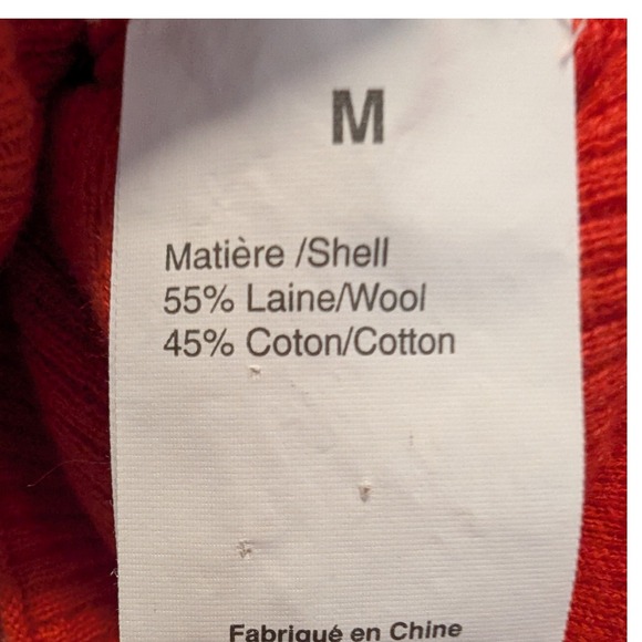 Sonia Rykeil Wool Cotton Blend Cardigan Sweater Red Button Front Women's Sz M - Picture 7 of 8